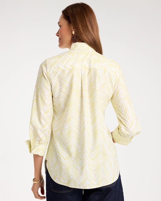 Chevron No Iron Stretch Shirt - image 3